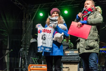 Licytacja plastronu z Pucharu Świata podczas 28.Finału WOŚP